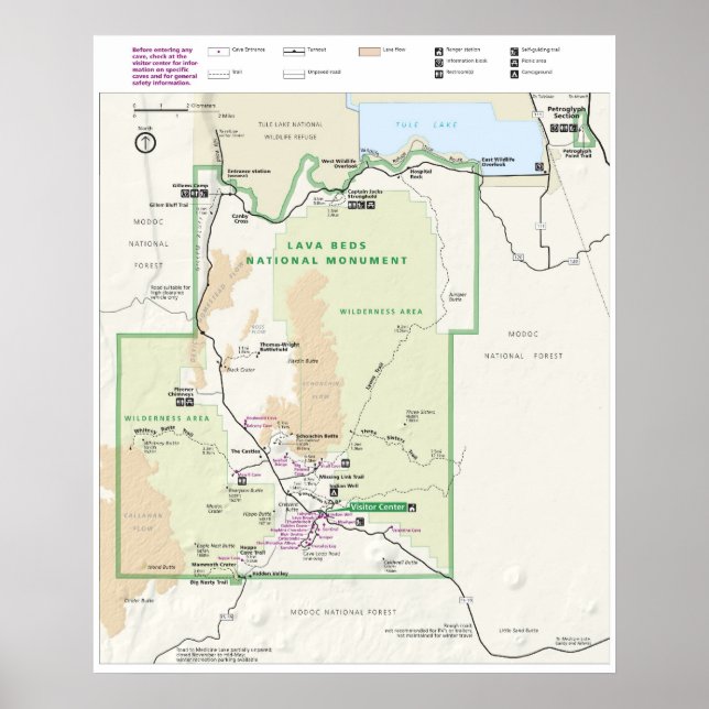 Lava Beds nationalmonument Poster (Framsidan)