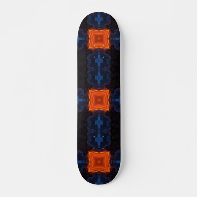 Lava black charcol abstrakt art skateboard (Framsida)