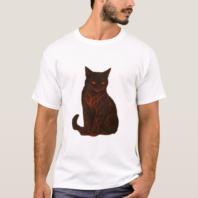 Lava cat överstor t-shirt (Framsida)