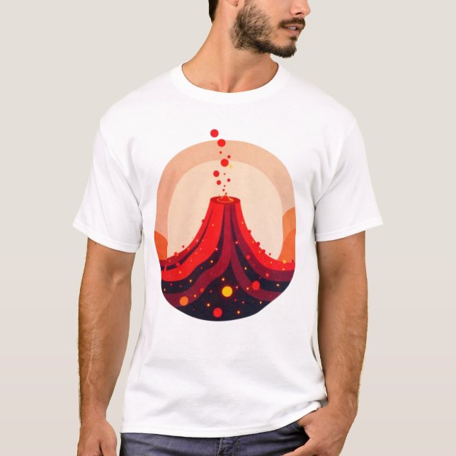 Lava-flöde T Shirt (Framsida)