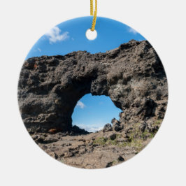 Lava-fönster vid Dimmuborgir, Myvatn area - Island Julgransprydnad Keramik