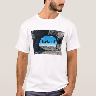 Lava-fönster vid Dimmuborgir, Myvatn area - Island T Shirt
