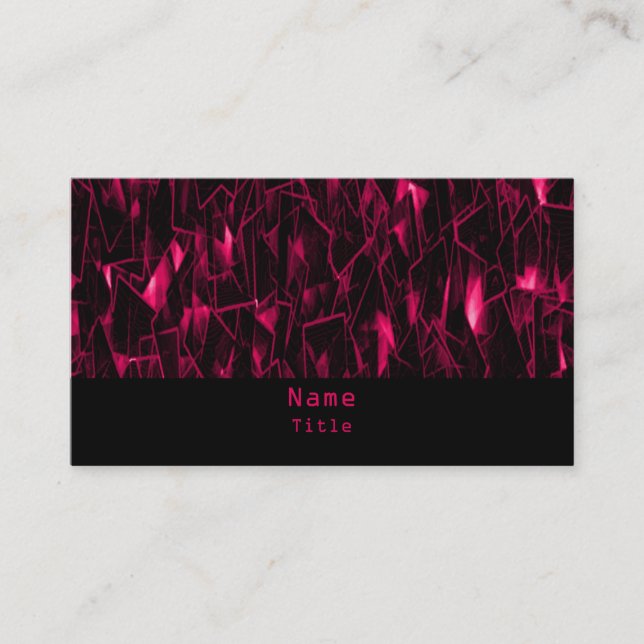 Lava Fractal Affärskort, Rosa Visitkort (Framsida)