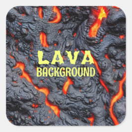 Lava Fyrkantigt Klistermärke