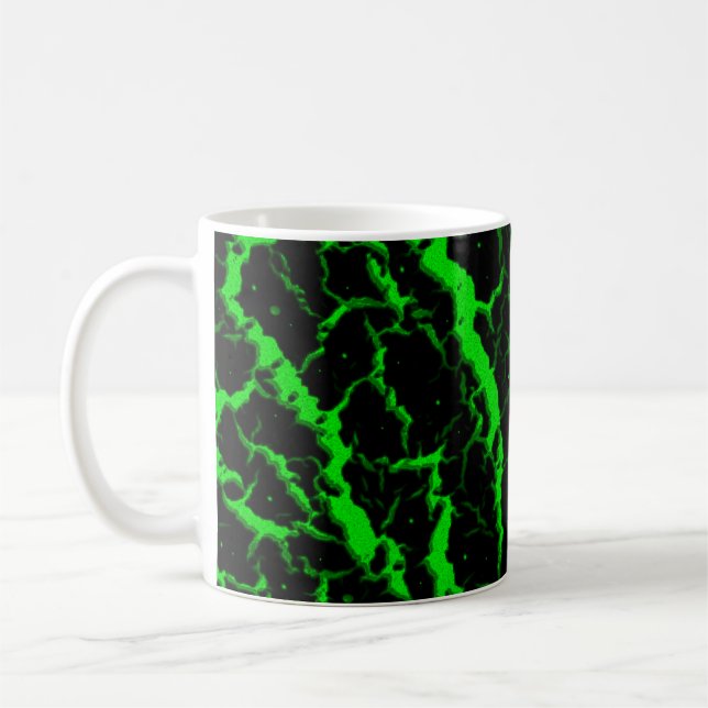 Lava-Grönt för krackat utrymme Kaffemugg (Vänster)
