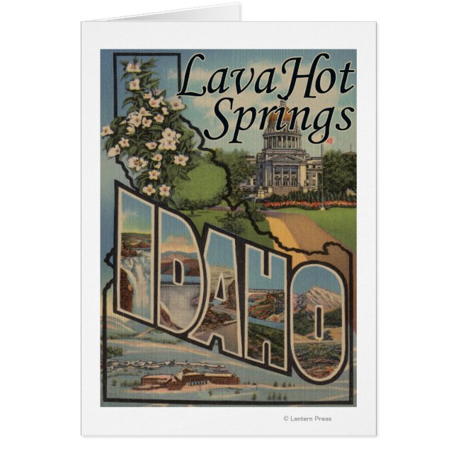 Lava Hett Vår, Idaho - Stora Brev-scenarierna Hälsningskort (Framsidan)
