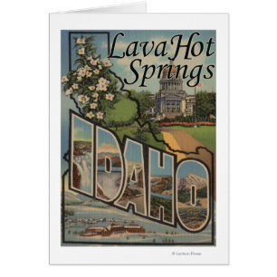 Lava Hot Springs, Idaho - stora brevplatser Hälsningskort