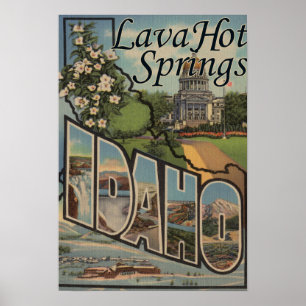 Lava Hot Springs, Idaho - stora brevplatser Poster