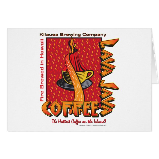 Lava Java Hawaiian Coffee Hälsningskort (Framsidan Horizontal)