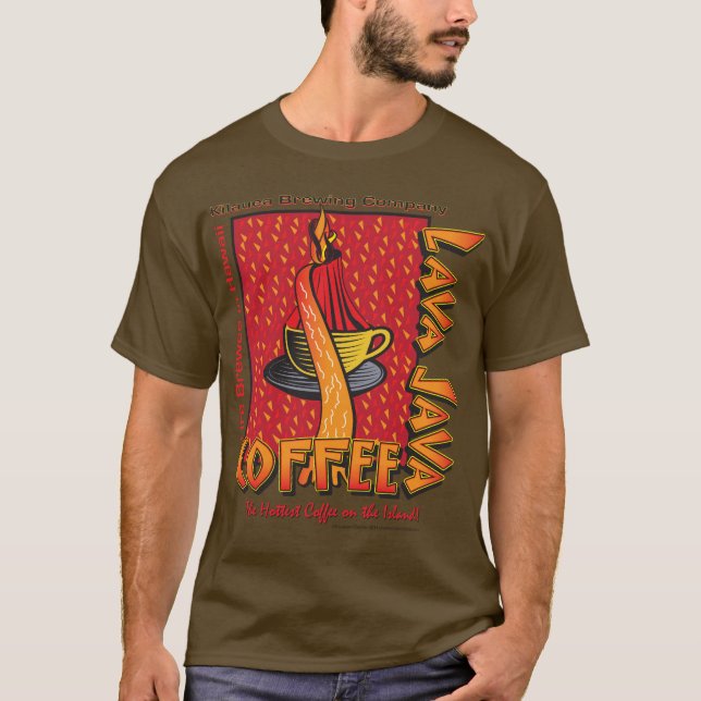 Lava Java Hawaiian Coffee T Shirt (Framsida)