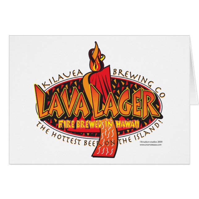 LAVA-LAGER-Brewing Company Hälsningskort (Framsidan Horizontal)