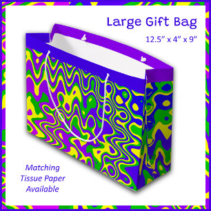 [Lava Lamp] OpArt Swirls & Dots Lila Blue-Grönt