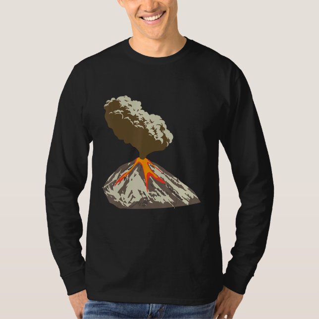 Lava Magma Eruption Geology Volcano Magma T Shirt (Framsida)