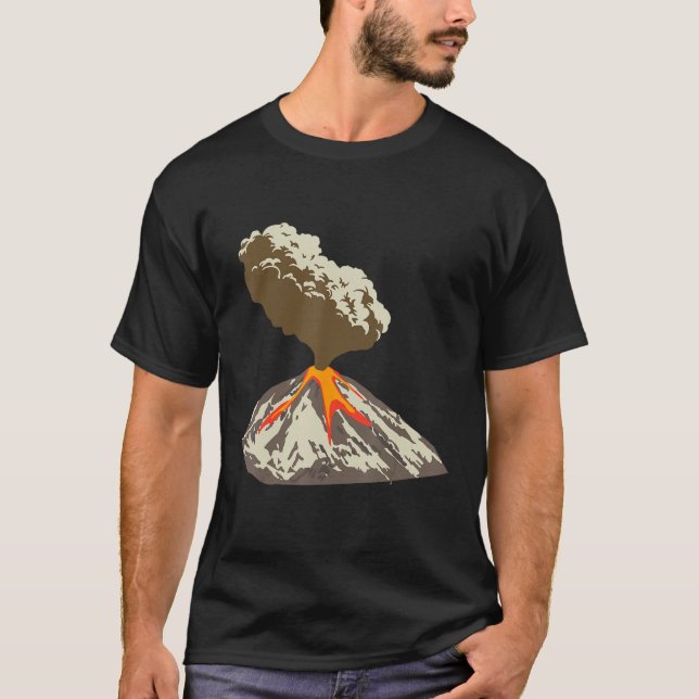Lava Magma Eruption Geology Volcano Magma T Shirt (Framsida)