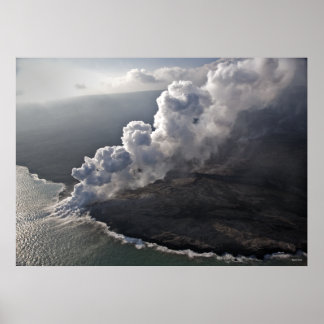Lava Meets Sea - Hawaii Poster