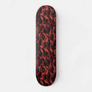 Lava och Volcanic Sten Volcano Magma mönster Mini Skateboard Bräda 18,5 Cm