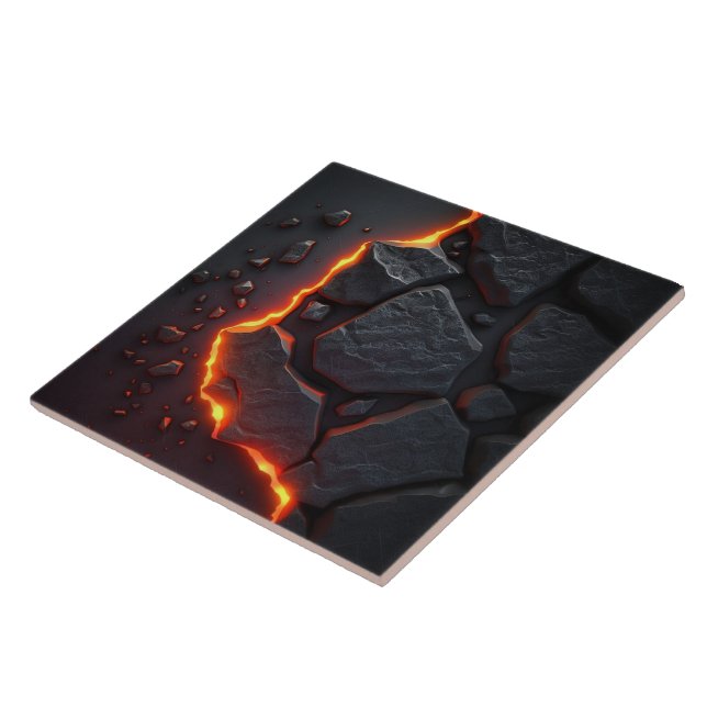 Lava- och Volcano-steneffekt Ceramic Tile Kakelplatta (Sidan)