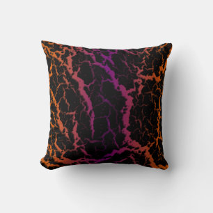 Lava - Orange/Lila i krackat utrymme Kudde