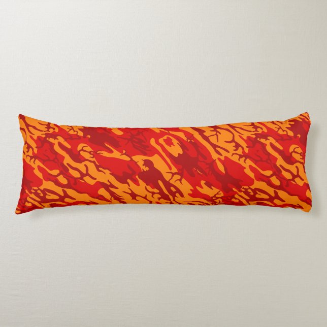 Lava Red Camo Body Pillow Kroppskudde (Framsidan)