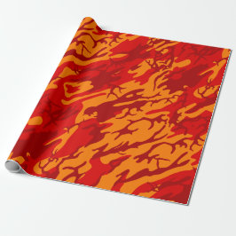 Lava Red Camo Presentpapper