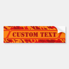 Lava Red Camouflage Bumper Sticker Bildekal