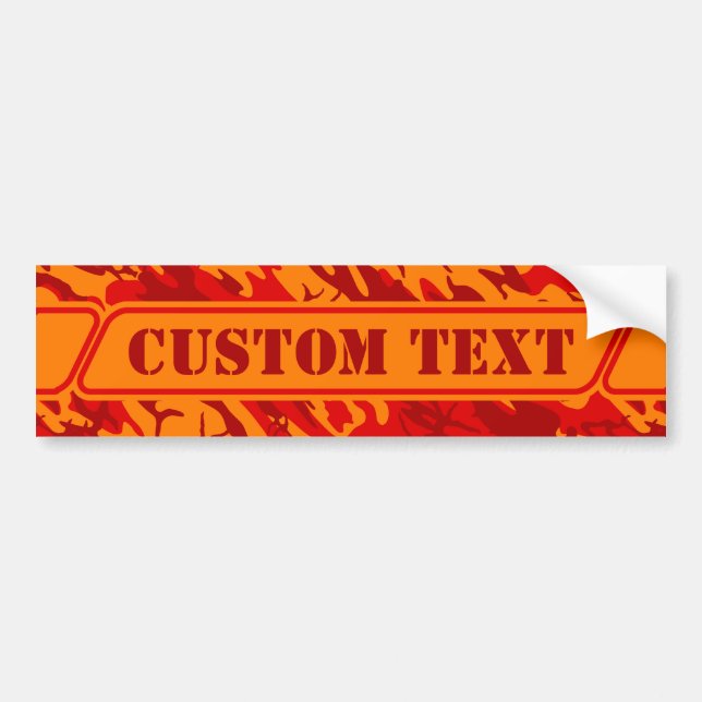 Lava Red Camouflage Bumper Sticker Bildekal (Framsidan)