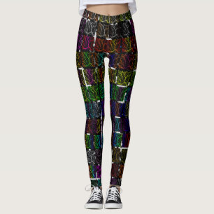 Lava-samling med förstört utrymme leggings