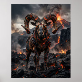 Lava Skalle Ram Höglanden Poster