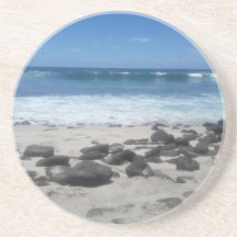 Lava Sten Beach Ocean Vågar