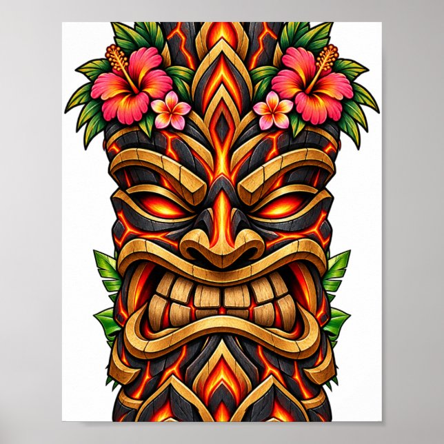 Lava Stone Tiki Affisch (Framsidan)