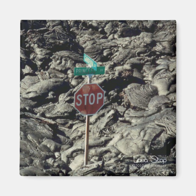 Lava Stopp Foto Magnet (Framsidan)