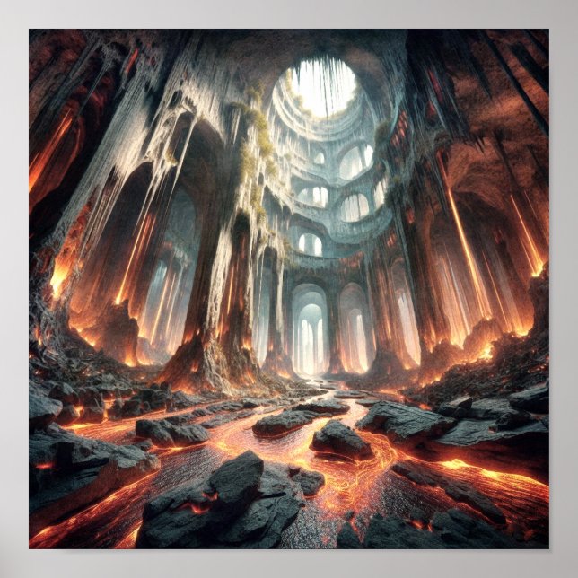 Lava-strömmar Poster (Framsidan)