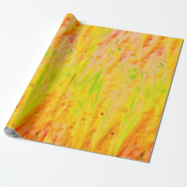 Lava Swirl Wrapping Papper Presentpapper (Utrullad)