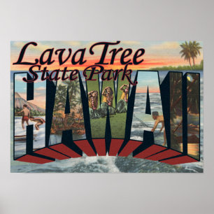 Lava Träd State Park, Hawaii Poster