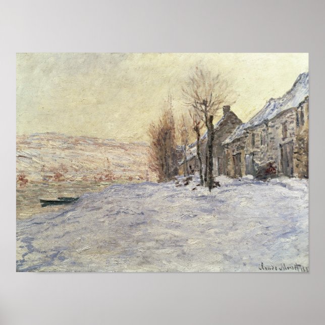 Lavacourt under Snö, 1878-81 Poster (Framsidan)