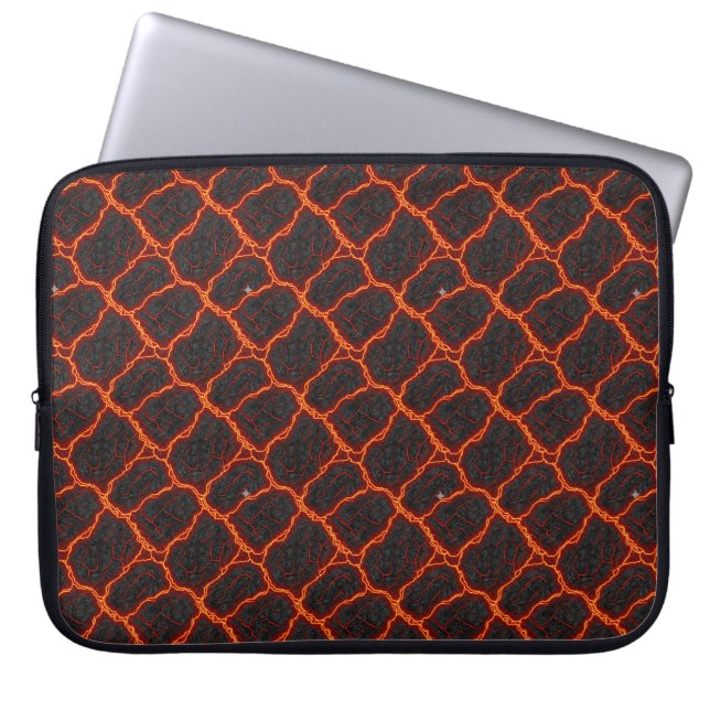 Lavaflöde Sömlöst Mönster Laptop Fodral (Framsidan)