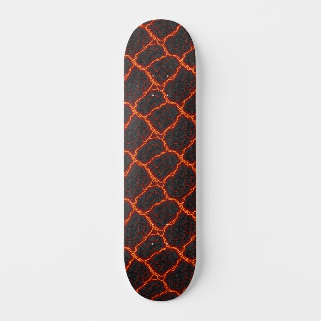 Lavaflöde Sömlöst Mönster Mini Skateboard Bräda 18,5 Cm (Framsida)