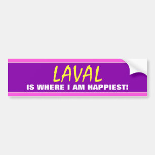 "LAVAL ÄR DÄR JAG ÄR GLAD!" (Kanada) Bildekal