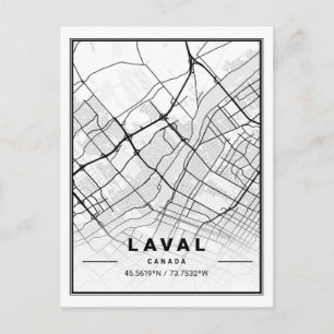 Laval Quebec Canada Travel City Karta Vykort