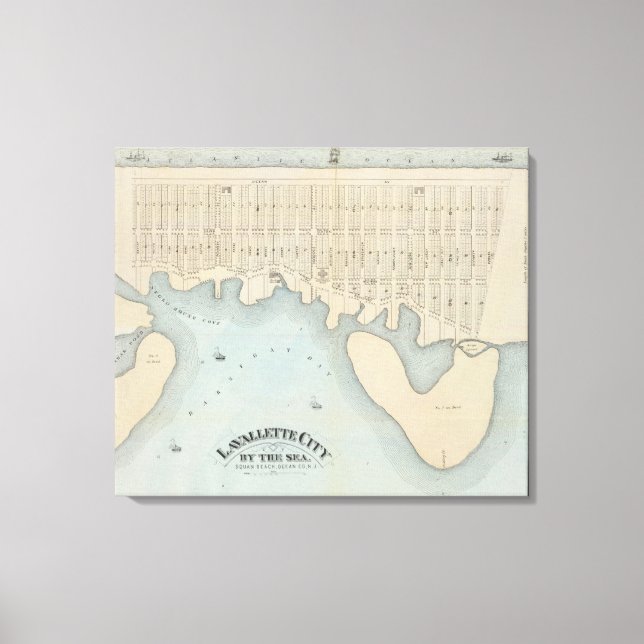 Lavallette City by Sea, Squan Beach, NJ Canvastryck (Framsida)