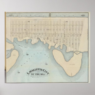 Lavallette stad vid havet, Squan strand, NJ Poster