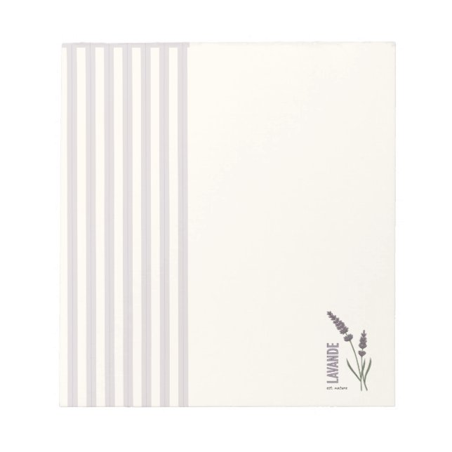 Lavande est. Nature Anteckningsblock (Framsida)