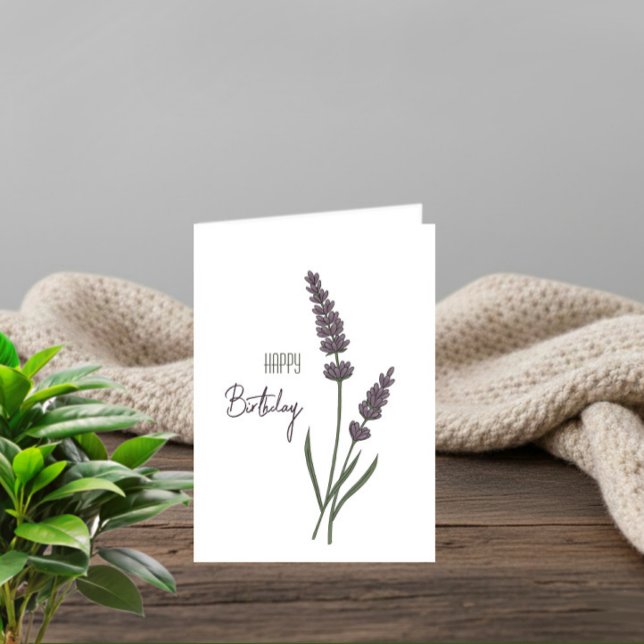 Lavande flowers kort (Skapare uppladdad)