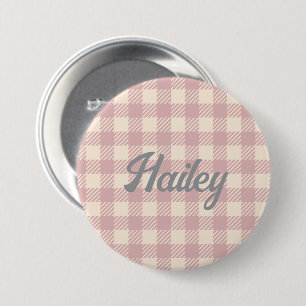 Lavander blek lila gingham-vallmoodling kontroller knapp