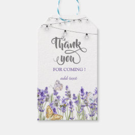 Lavander Butterflies Botanical String Ljus Presentetikett