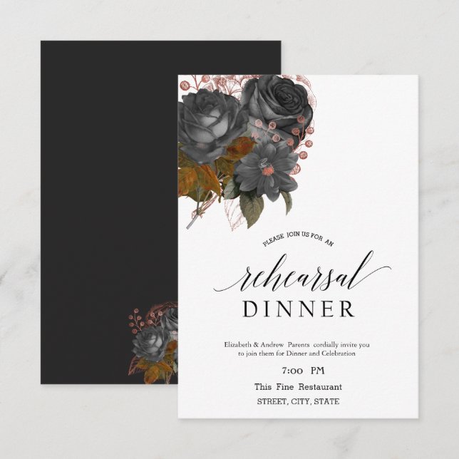 Lavander Greenery Rehearsal Dinner Inbjudningar (Fram/baksida)