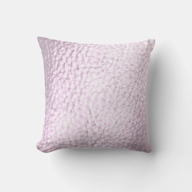 Lavander Pearl Faux Leather Design Kudde (Framsida)