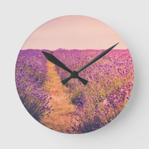 Lavander Rund Klocka
