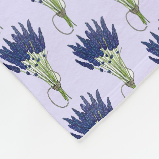Lavandula Lavender Bunch Herb Lila Blomsterträdgår Fleecefilt (Hörn)