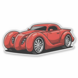 Lavaröd Spiral Hotrod Toon Klistermärken